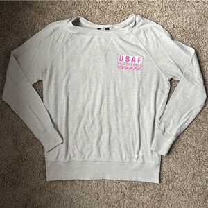 W Nike Tan USAF Air Force Crew Neck Long Sleeve Shirt Size M |A131